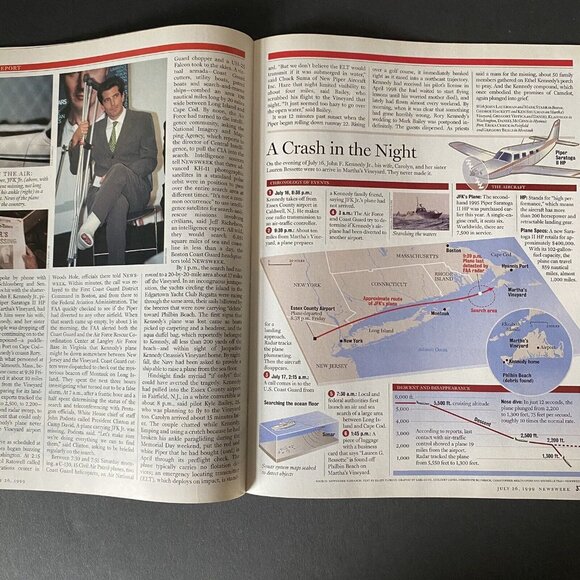 John F Kennedy Jr Newsweek Magazine July 26 Special A Family Tragedy 1999 NOS - Picture 8 of 12